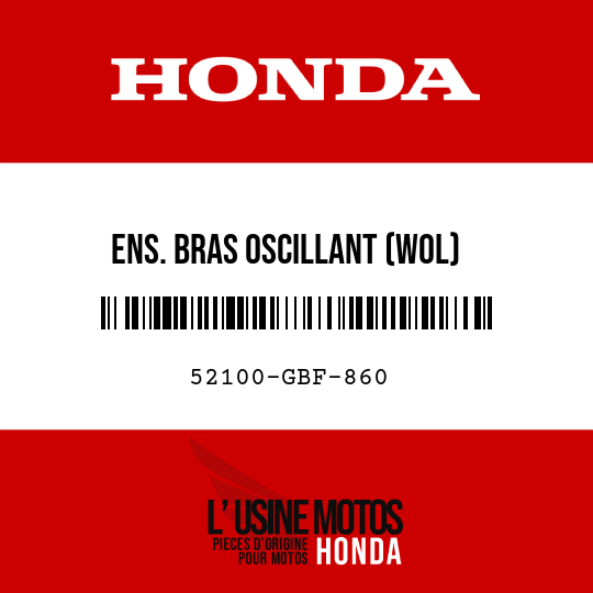image de 52100-GBF-860 ENS. BRAS OSCILLANT (WOL)