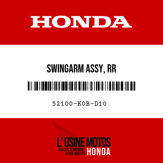 image de 52100-K0B-D10 SWINGARM ASSY, RR
