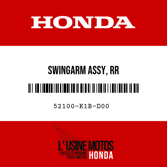 image de 52100-K1B-D00 SWINGARM ASSY, RR
