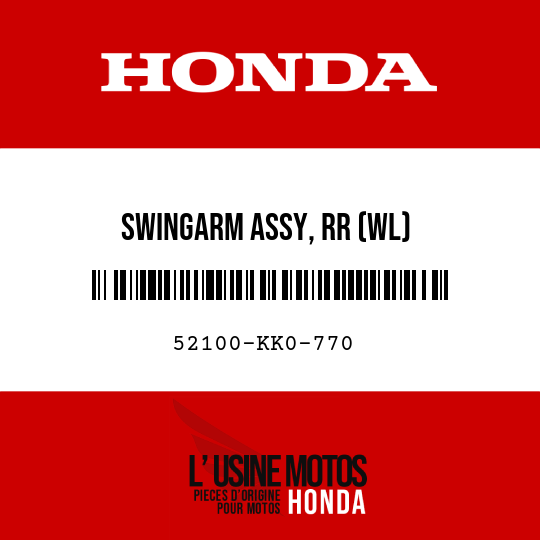 image de 52100-KK0-770 SWINGARM ASSY, RR (WL)