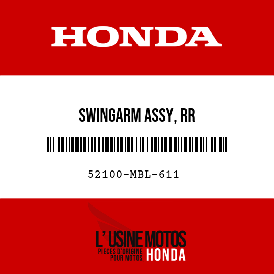 image de 52100-MBL-611 SWINGARM ASSY, RR