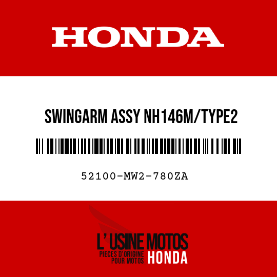 image de 52100-MW2-780ZA SWINGARM ASSY NH146M/TYPE2  (NH146M/TYPE2 ACCURATE SILVER METALLIC/TYPE2)