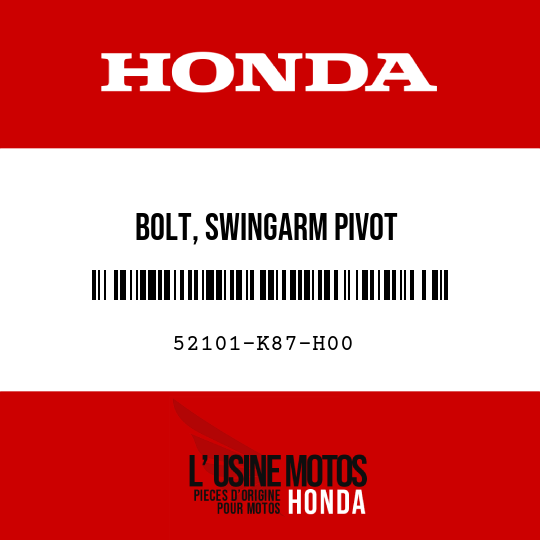 image de 52101-K87-H00 BOLT, SWINGARM PIVOT