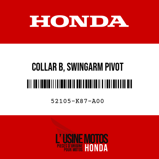 image de 52105-K87-A00 COLLAR B, SWINGARM PIVOT