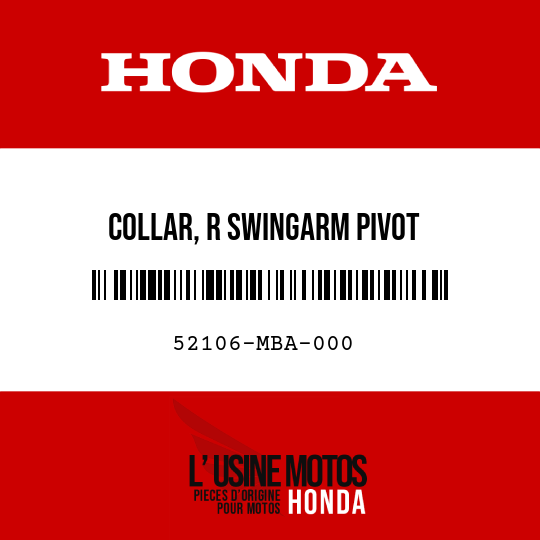 image de 52106-MBA-000 COLLAR, R SWINGARM PIVOT