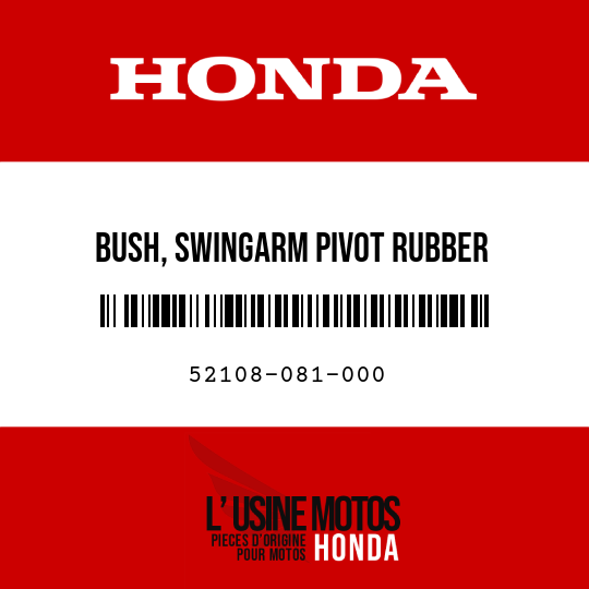 image de 52108-081-000 BUSH, SWINGARM PIVOT RUBBER