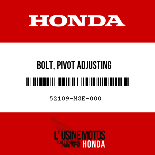 image de 52109-MGE-000 BOLT, PIVOT ADJUSTING