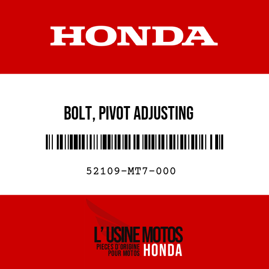 image de 52109-MT7-000 BOLT, PIVOT ADJUSTING