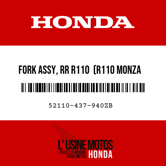 image de 52110-437-940ZB FORK ASSY, RR R110  (R110 MONZA RED)