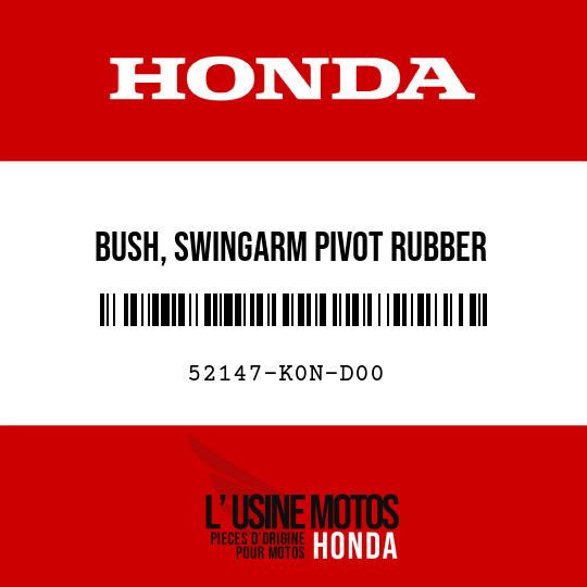 image de 52147-K0N-D00 BUSH, SWINGARM PIVOT RUBBER