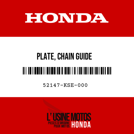image de 52147-KSE-000 PLATE, CHAIN GUIDE