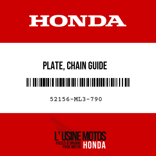 image de 52156-ML3-790 PLATE, CHAIN GUIDE