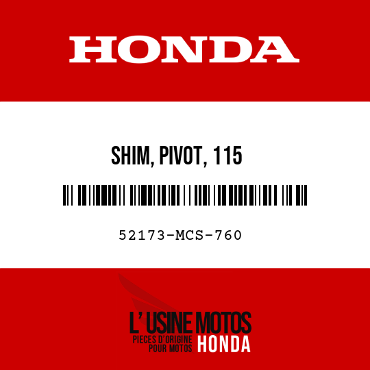 image de 52173-MCS-760 SHIM, PIVOT, 115