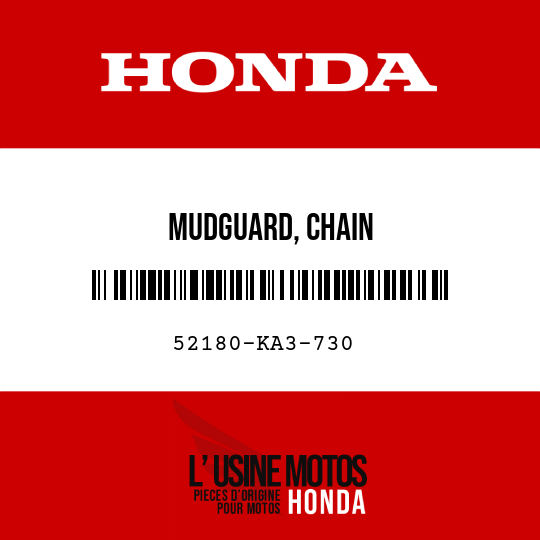 image de 52180-KA3-730 MUDGUARD, CHAIN