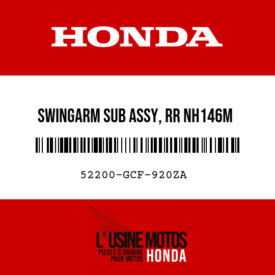 image de 52200-GCF-920ZA SWINGARM SUB ASSY, RR NH146M  (NH146M ACCURATE SILVER METALLIC)