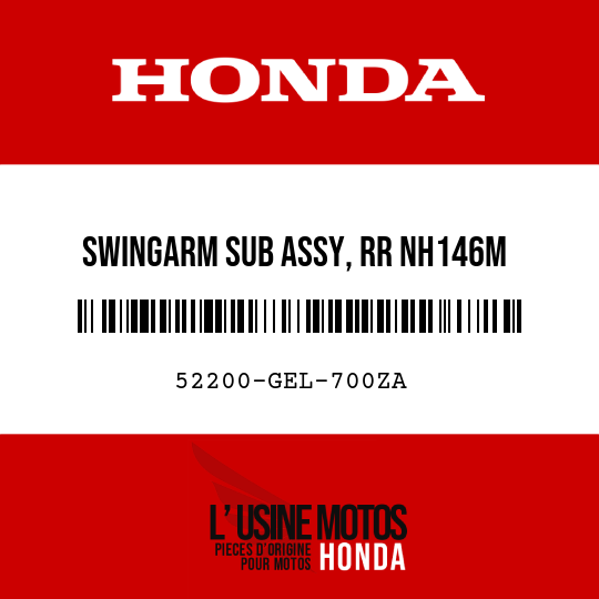 image de 52200-GEL-700ZA SWINGARM SUB ASSY, RR NH146M  (NH146M ACCURATE SILVER METALLIC)