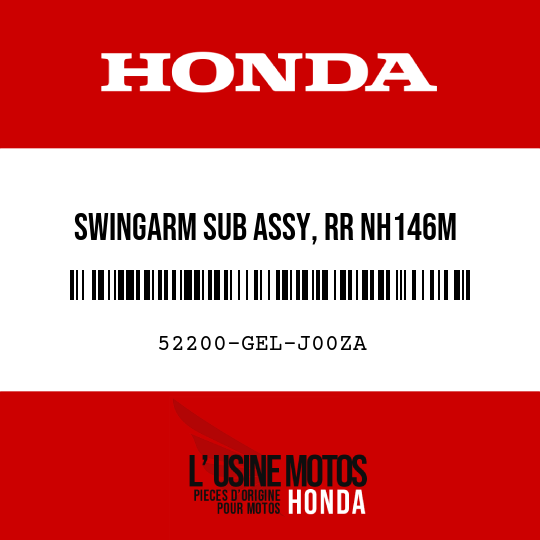 image de 52200-GEL-J00ZA SWINGARM SUB ASSY, RR NH146M  (NH146M ACCURATE SILVER METALLIC)