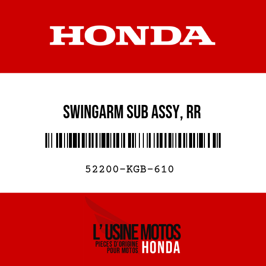 image de 52200-KGB-610 SWINGARM SUB ASSY, RR