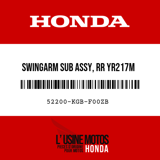 image de 52200-KGB-F00ZB SWINGARM SUB ASSY, RR YR217M  (YR217M ELEGANT BEIGE METALLIC)