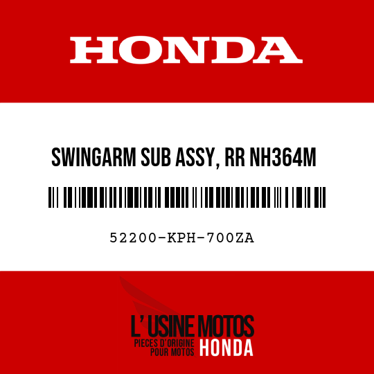 image de 52200-KPH-700ZA SWINGARM SUB ASSY, RR NH364M  (NH364M SHEEN SILVER METALLIC)