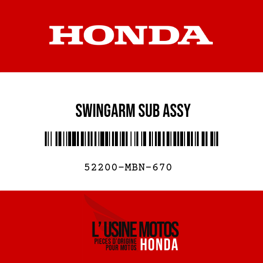image de 52200-MBN-670 SWINGARM SUB ASSY