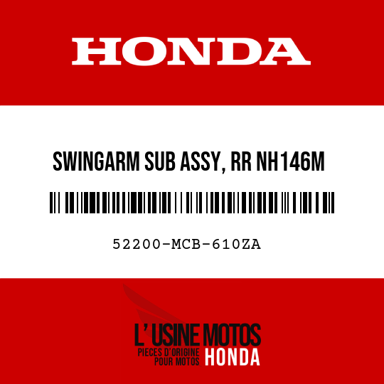 image de 52200-MCB-610ZA SWINGARM SUB ASSY, RR NH146M  (NH146M ACCURATE SILVER METALLIC)