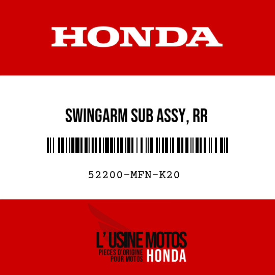 image de 52200-MFN-K20 SWINGARM SUB ASSY, RR