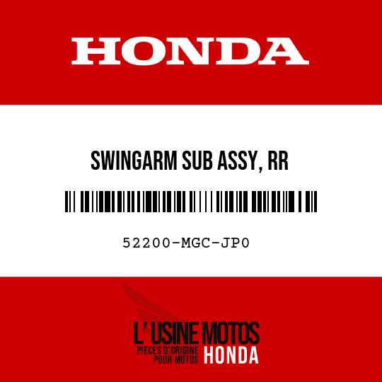 image de 52200-MGC-JP0 SWINGARM SUB ASSY, RR