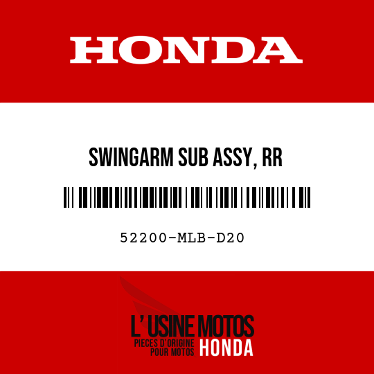 image de 52200-MLB-D20 SWINGARM SUB ASSY, RR