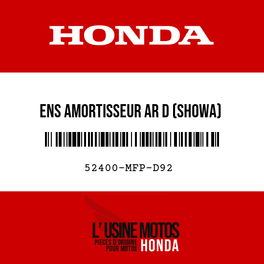 image de 52400-MFP-D92 ENS AMORTISSEUR AR D (SHOWA)