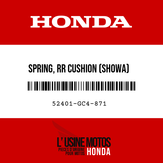 image de 52401-GC4-871 SPRING, RR CUSHION (SHOWA) (4021N/MM,41KGF/MM RED)