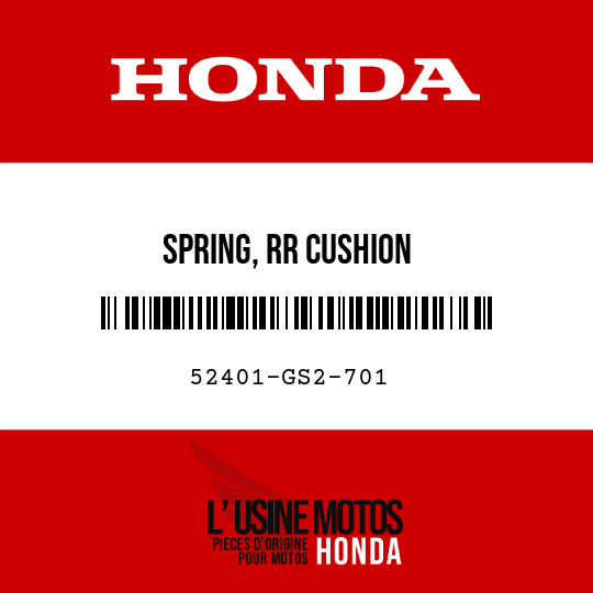 image de 52401-GS2-701 SPRING, RR CUSHION (440N/MM,44KGF/MM)