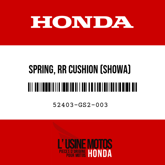 image de 52403-GS2-003 SPRING, RR CUSHION (SHOWA) (4707N/MM,48KGF/MM WHITE)