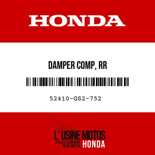 image de 52410-GS2-752 DAMPER COMP, RR