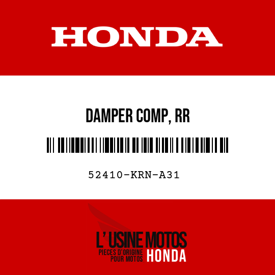 image de 52410-KRN-A31 DAMPER COMP, RR