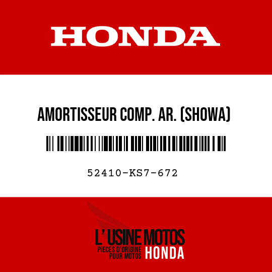image de 52410-KS7-672 AMORTISSEUR COMP. AR. (SHOWA)