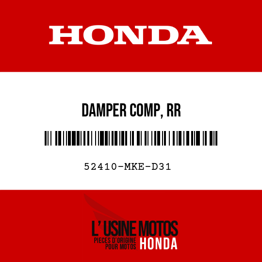 image de 52410-MKE-D31 DAMPER COMP, RR