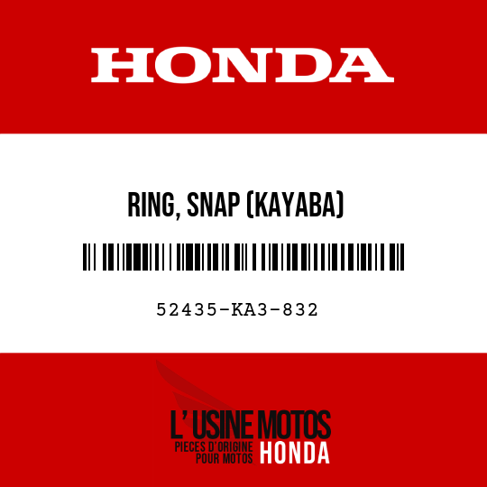 image de 52435-KA3-832 RING, SNAP (KAYABA)