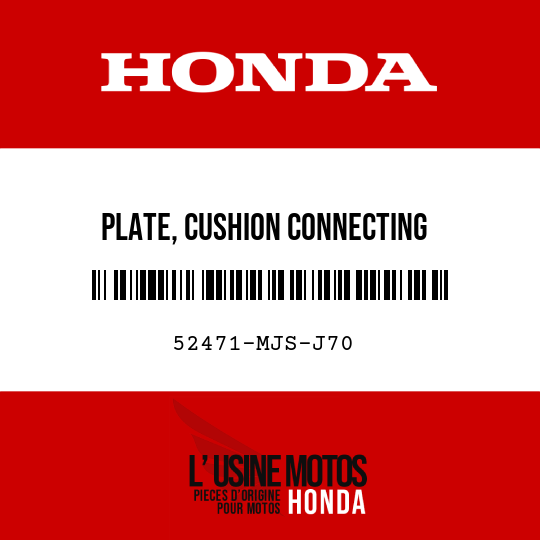 image de 52471-MJS-J70 PLATE, CUSHION CONNECTING