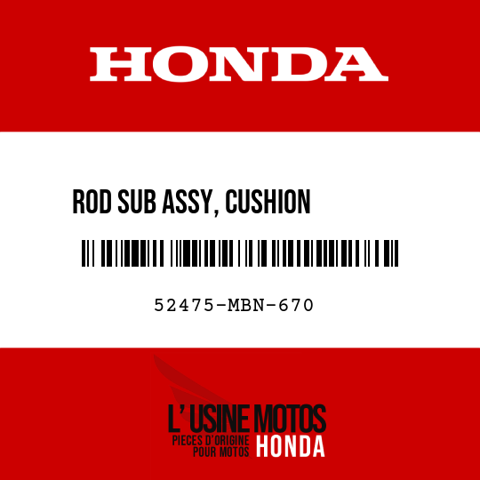 image de 52475-MBN-670 ROD SUB ASSY, CUSHION        CONNECTING