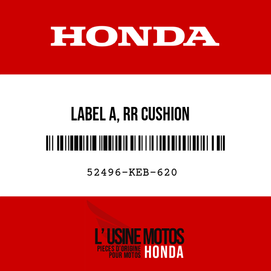 image de 52496-KEB-620 LABEL A, RR CUSHION