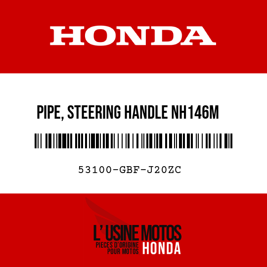 image de 53100-GBF-J20ZC PIPE, STEERING HANDLE NH146M  (NH146M ACCURATE SILVER METALLIC)