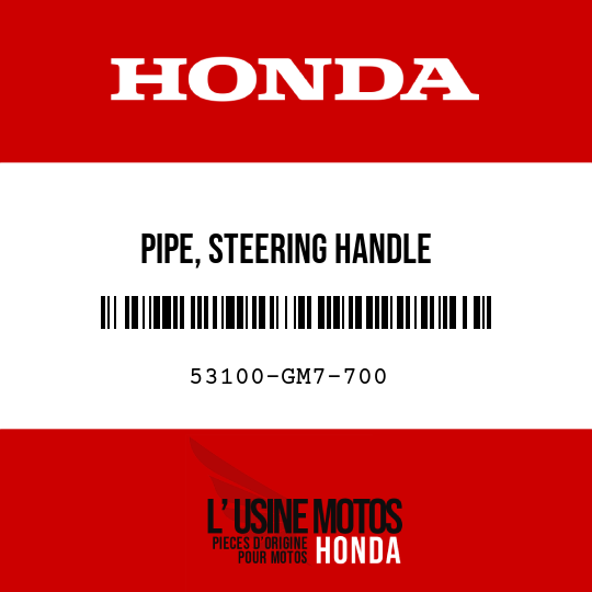 image de 53100-GM7-700 PIPE, STEERING HANDLE