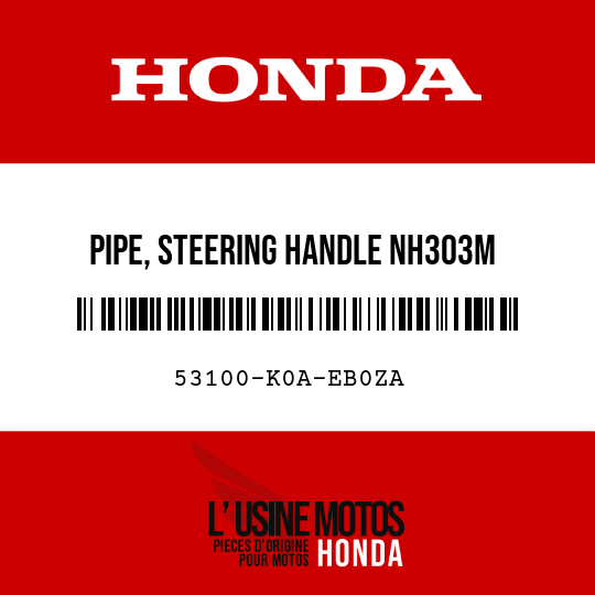 image de 53100-K0A-EB0ZA PIPE, STEERING HANDLE NH303M (NH303M MAT AXIS GRAY METALLIC)
