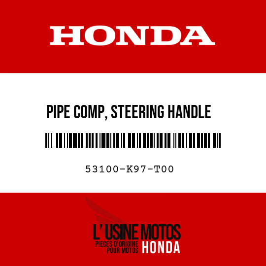 image de 53100-K97-T00 PIPE COMP, STEERING HANDLE