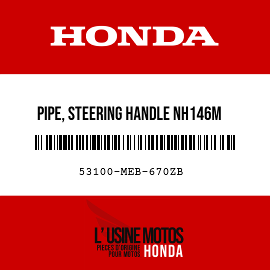 image de 53100-MEB-670ZB PIPE, STEERING HANDLE NH146M  (NH146M ACCURATE SILVER METALLIC)
