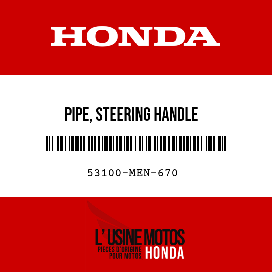 image de 53100-MEN-670 PIPE, STEERING HANDLE