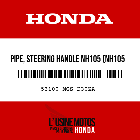image de 53100-MGS-D30ZA PIPE, STEERING HANDLE NH105 (NH105 MAT BLACK(15-20))