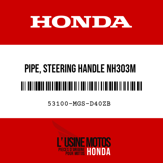 image de 53100-MGS-D40ZB PIPE, STEERING HANDLE NH303M (NH303M MAT AXIS GRAY METALLIC)