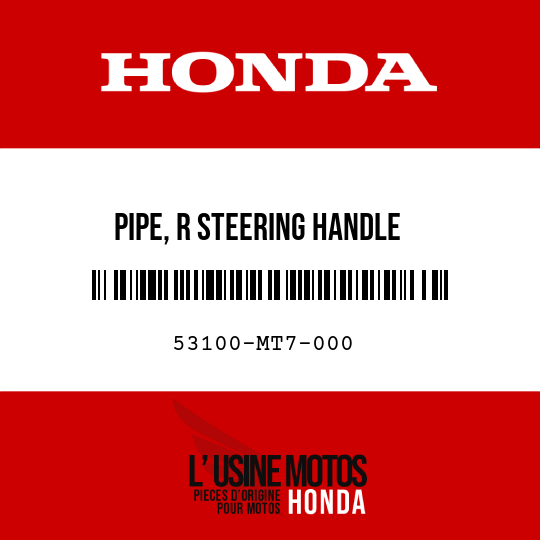 image de 53100-MT7-000 PIPE, R STEERING HANDLE